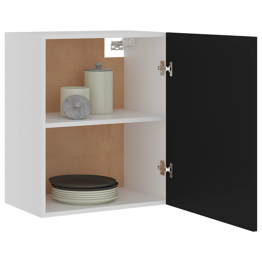 Hangkasten 2 St 50X3X60 Cm Spaanplaat Zwart Hangkast 50 cm 2 st