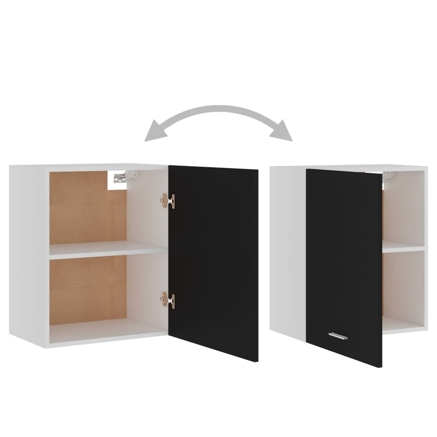 Hangkasten 2 St 50X3X60 Cm Spaanplaat Zwart Hangkast 50 cm 2 st