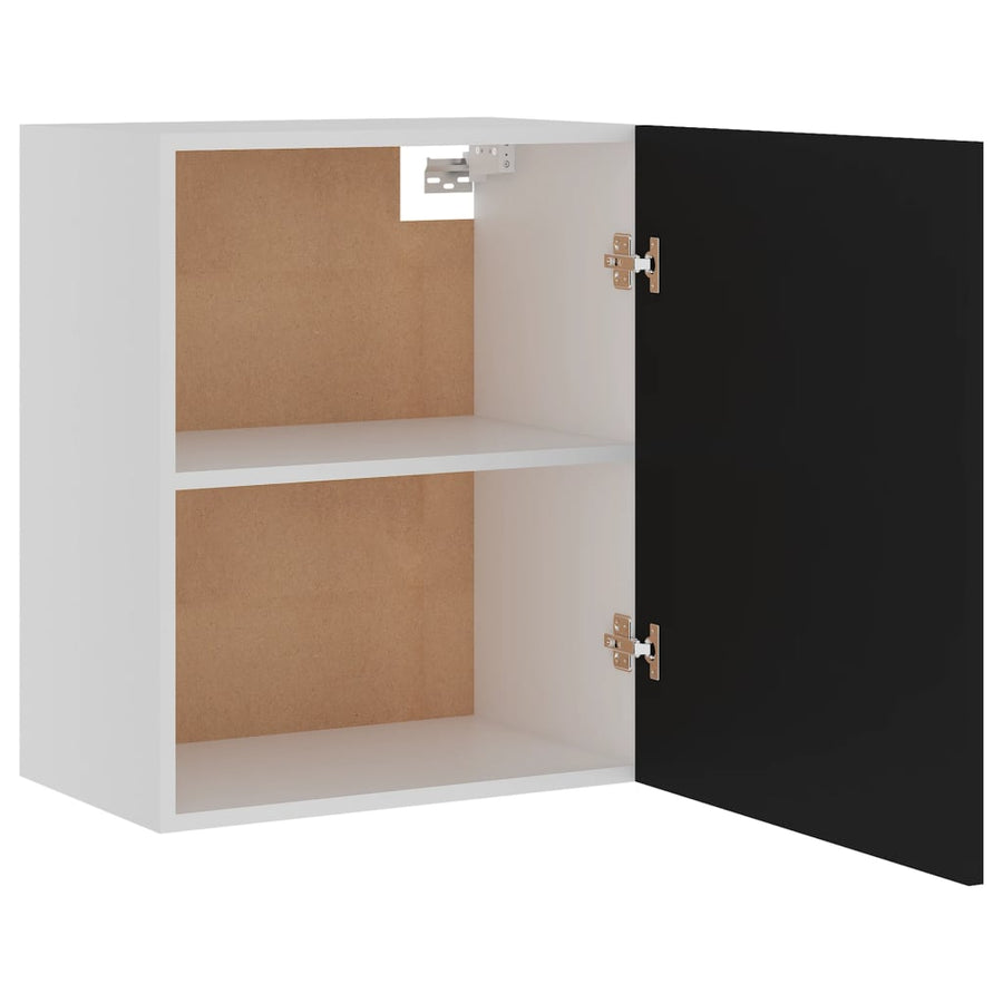 Hangkasten 2 St 50X3X60 Cm Spaanplaat Zwart Hangkast 50 cm 2 st