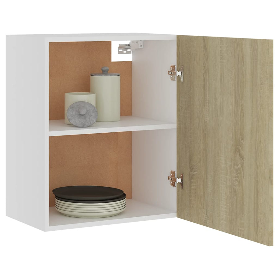 Hangkasten 2 st 50x31x60 cm spaanplaat sonoma eikenkleurig Sonoma eiken