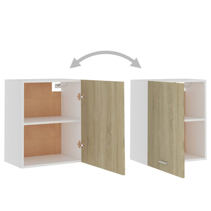 Hangkasten 2 st 50x31x60 cm spaanplaat sonoma eikenkleurig Sonoma eiken