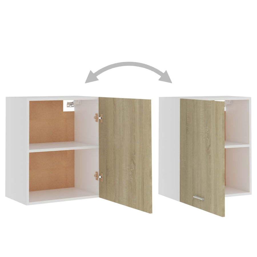 Hangkasten 2 st 50x31x60 cm spaanplaat sonoma eikenkleurig Sonoma eiken