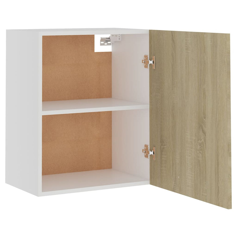 Hangkasten 2 st 50x31x60 cm spaanplaat sonoma eikenkleurig Sonoma eiken