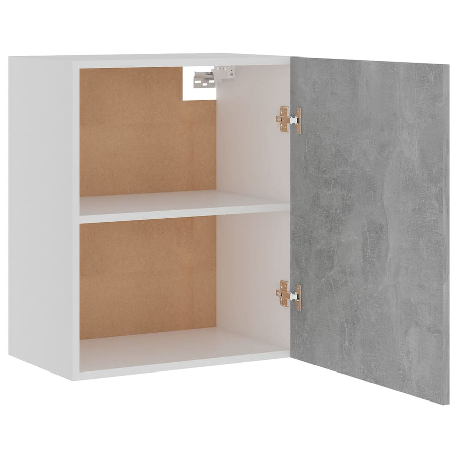Hangkasten 2 st 50x31x60 cm bewerkt hout betongrijs Betongrijs
