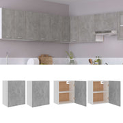 Keukenkasten 2 st 50x31x60 cm bewerkt hout betongrijs
