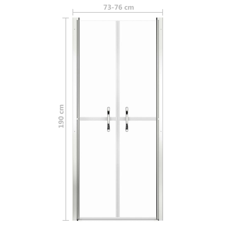Douchedeur 76x190 cm ESG transparant 76 x 190 cm Zilver Transparant