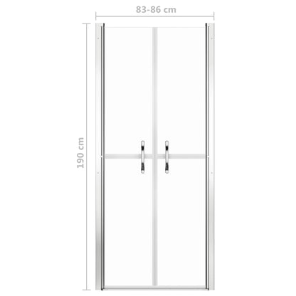 Douchedeur 86x190 cm ESG transparant 86 x 190 cm Zilver