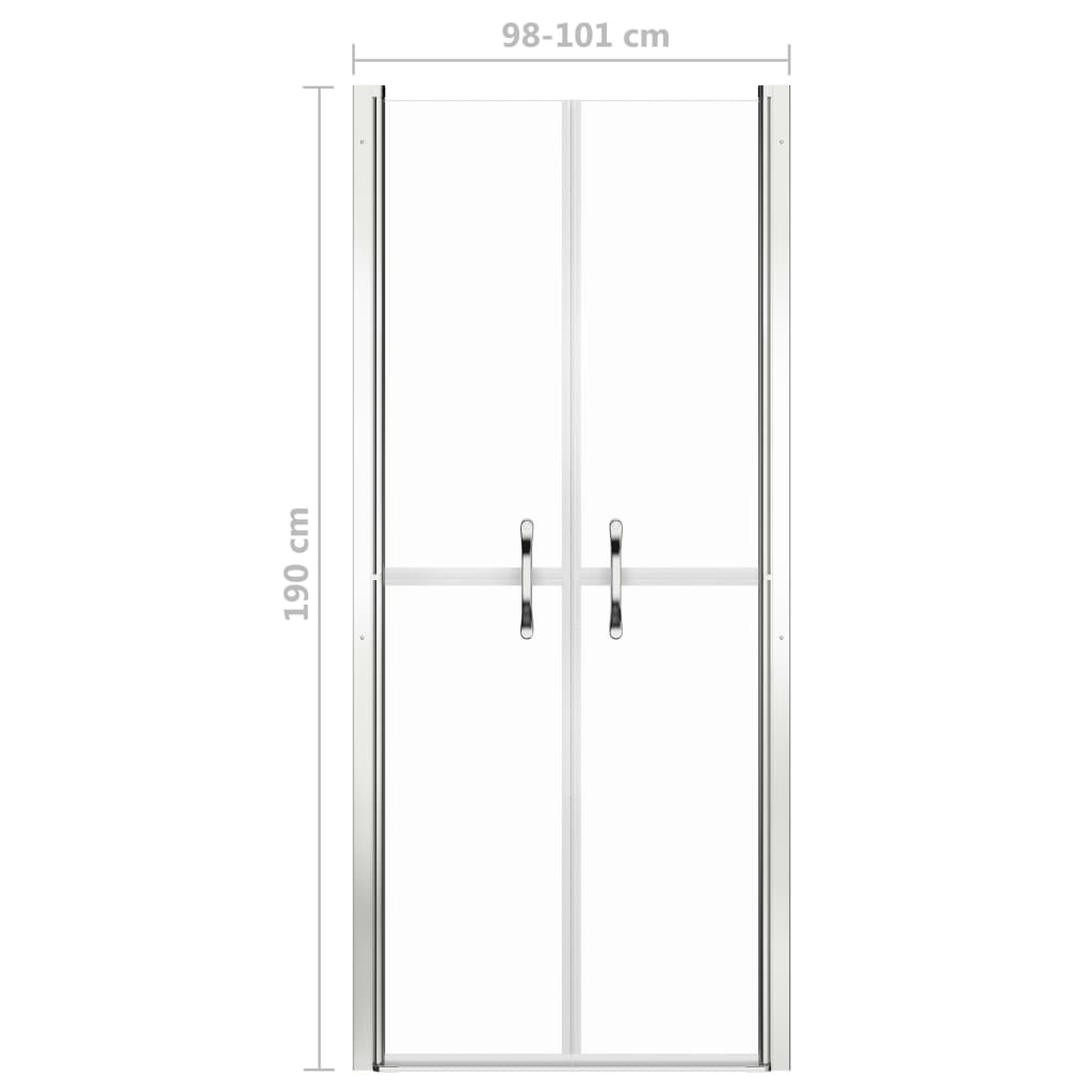Douchedeur 101x190 cm ESG transparant 101 x 190 cm Zilver Transparant