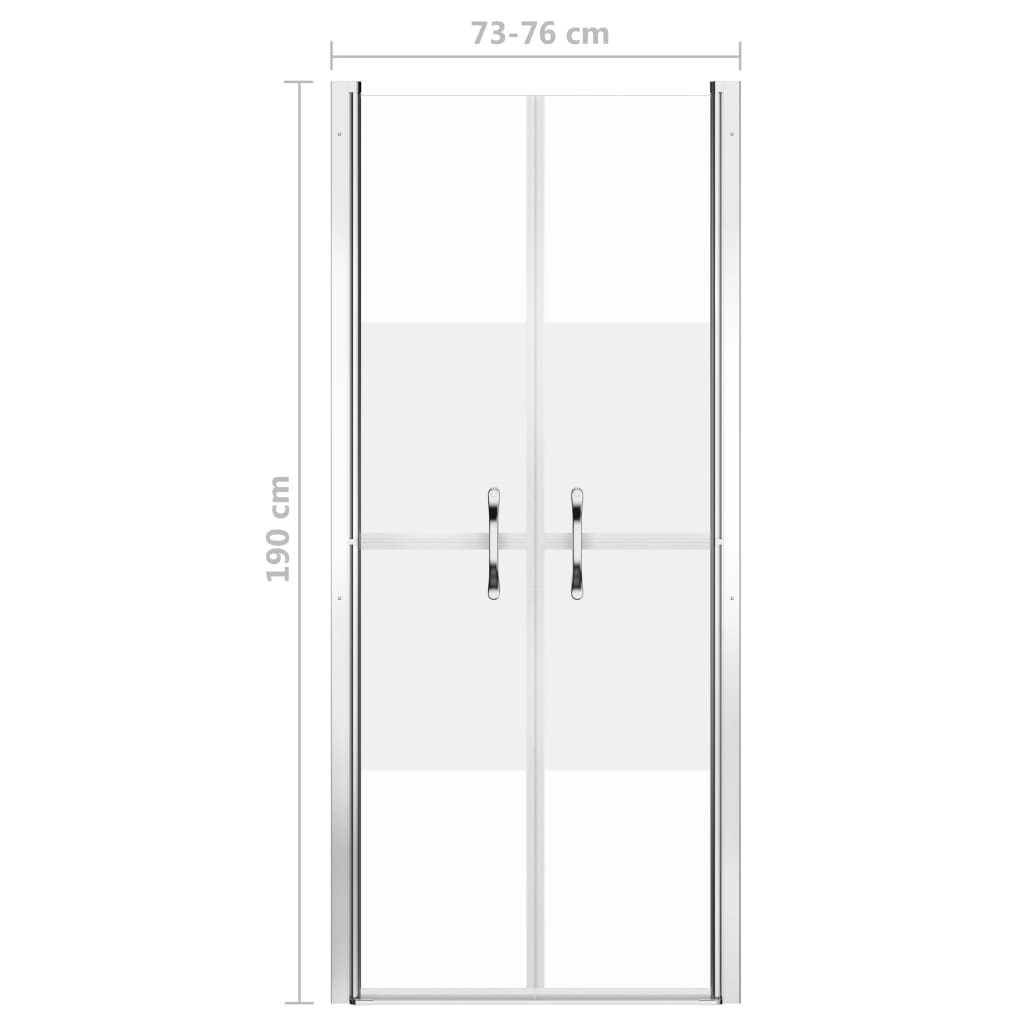 Douchedeur Esg 76 x 190 cm Zilver Halfmat