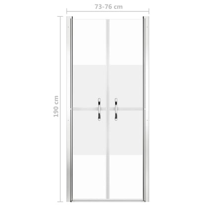 Douchedeur Esg 76 x 190 cm Zilver Halfmat