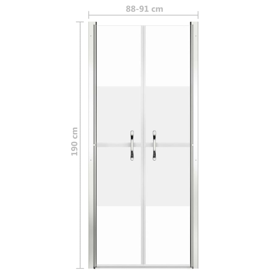 Douchedeur 91x190 cm ESG halfmat 91 x 190 cm Zilver