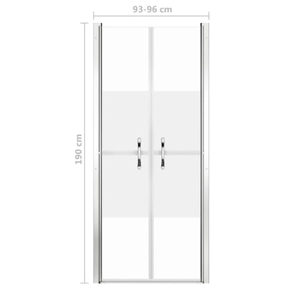 Douchedeur 96x190 cm ESG halfmat 96 x 190 cm Zilver Halfmat