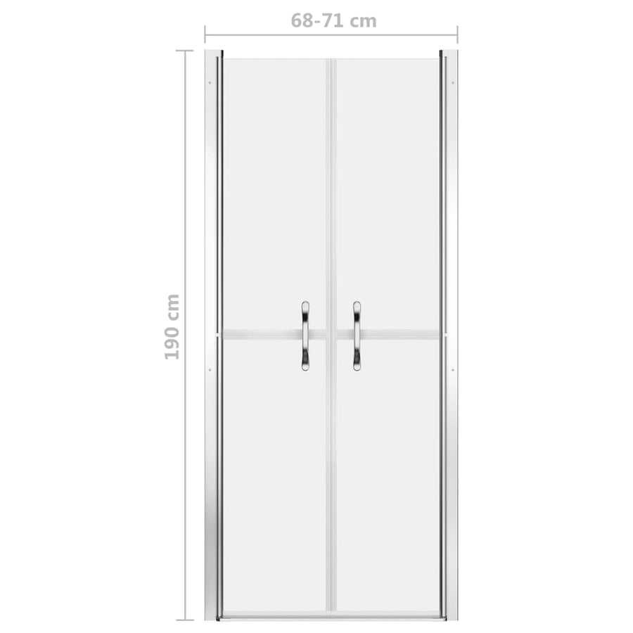 Douchedeur 71x190 cm ESG mat 71 x 190 cm Zilver Mat