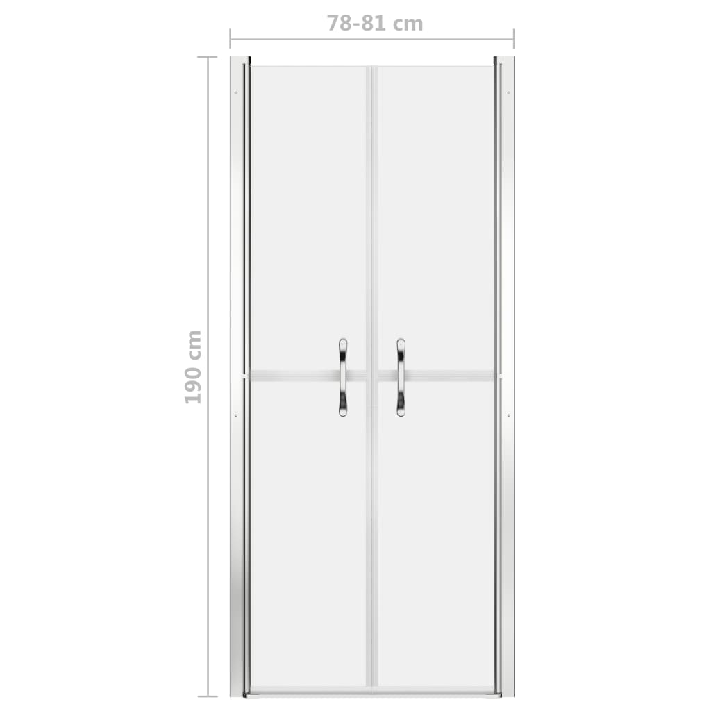 Douchedeur 81x190 cm ESG mat 81 x 190 cm Zilver
