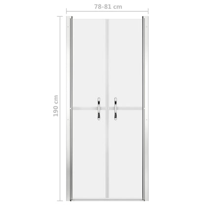 Douchedeur 81x190 cm ESG mat 81 x 190 cm Zilver