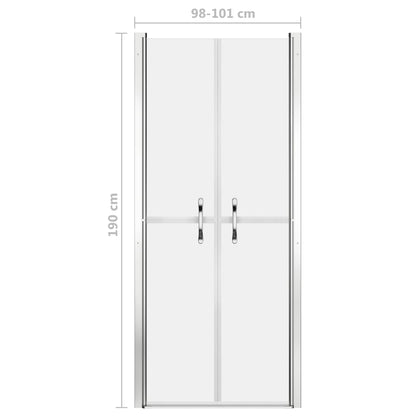 Douchedeur 101x190 cm ESG mat 101 x 190 cm Zilver Mat