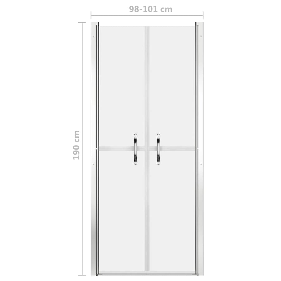 Douchedeur 101x190 cm ESG mat 101 x 190 cm Zilver Mat