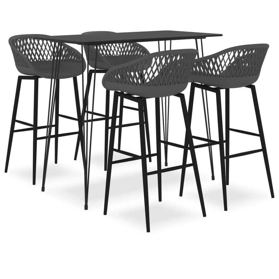 -Delige Barset 5 Zwart en grijs
