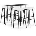 5-Piece Bar Set Black and White