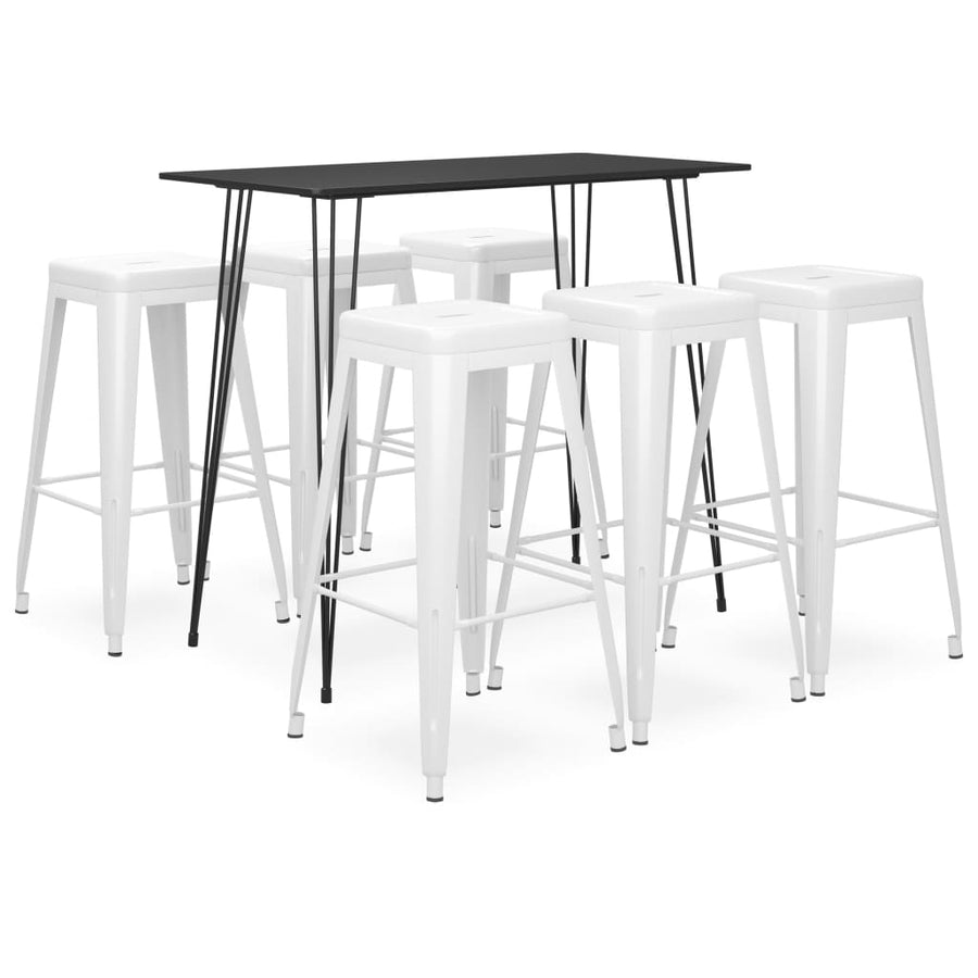 -Delige Barset 7 Zwart en wit
