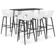 Barset 7-delig zwart wit 120x60x105 cm