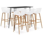 Barset 7-delig zwart wit 120x60x105 cm