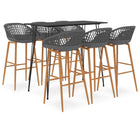 7-piece Bar Set Black and Grey