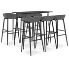 7-piece Bar Set Black and Grey