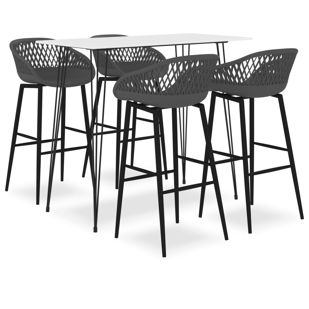 -Delige Barset 5 Wit en grijs
