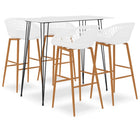 Barset 5-delig wit 120x60x105 cm