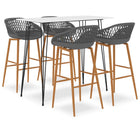 5-piece Bar Set white and grey