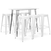 7-piece White Bar Set
