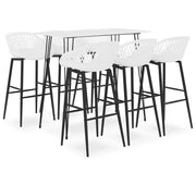 Barset 7-delig wit 120x60x105 cm