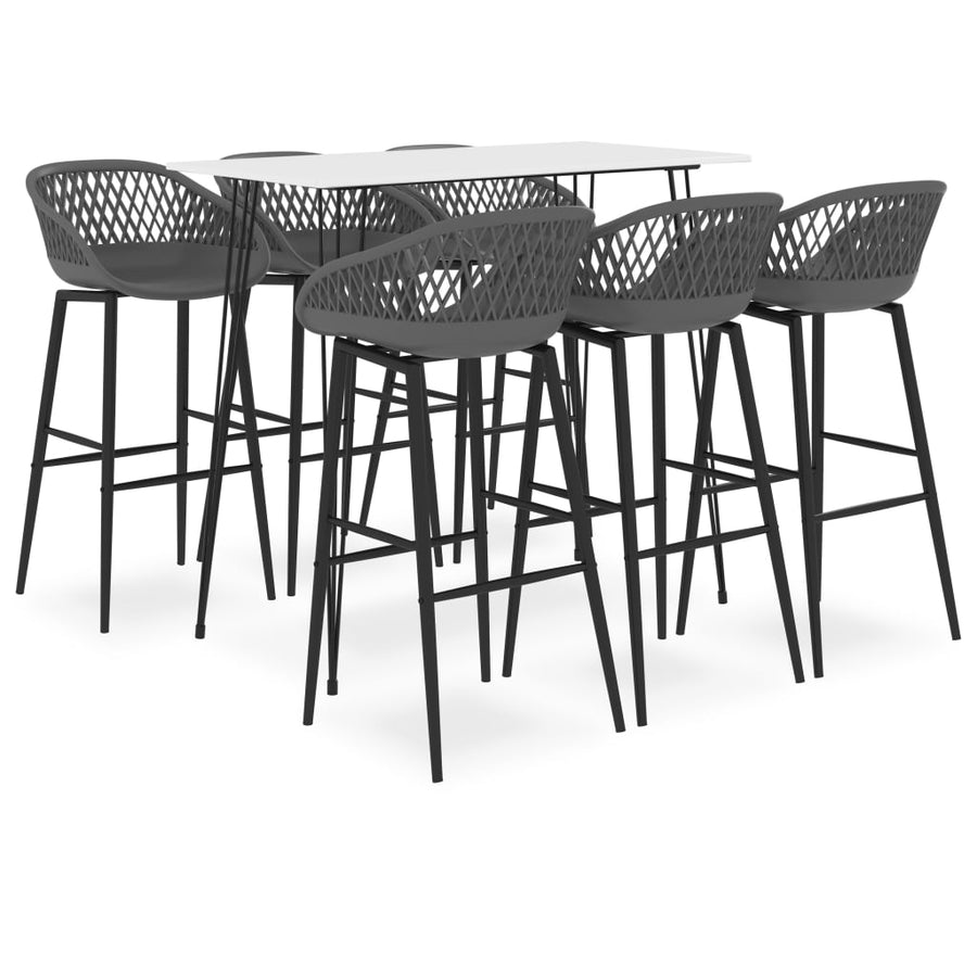 -Delige Barset 7 Wit en grijs