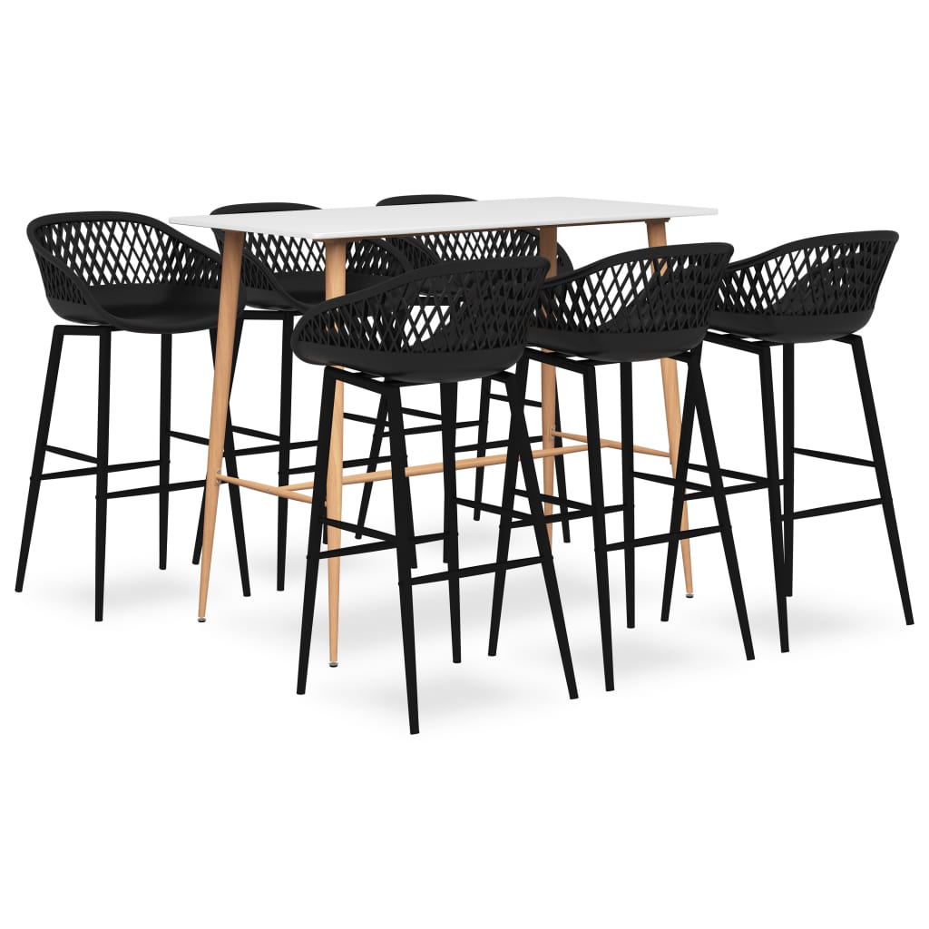 -Delige Barset 7 Wit en zwart