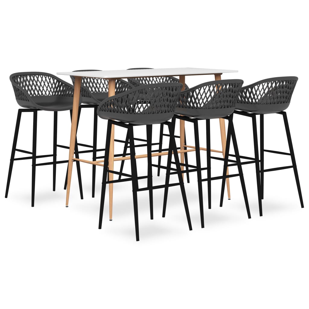 -Delige Barset 7 Wit en grijs