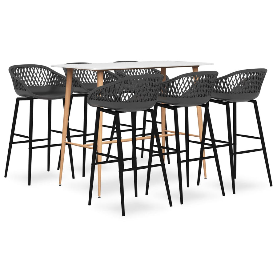 -Delige Barset 7 Wit en grijs
