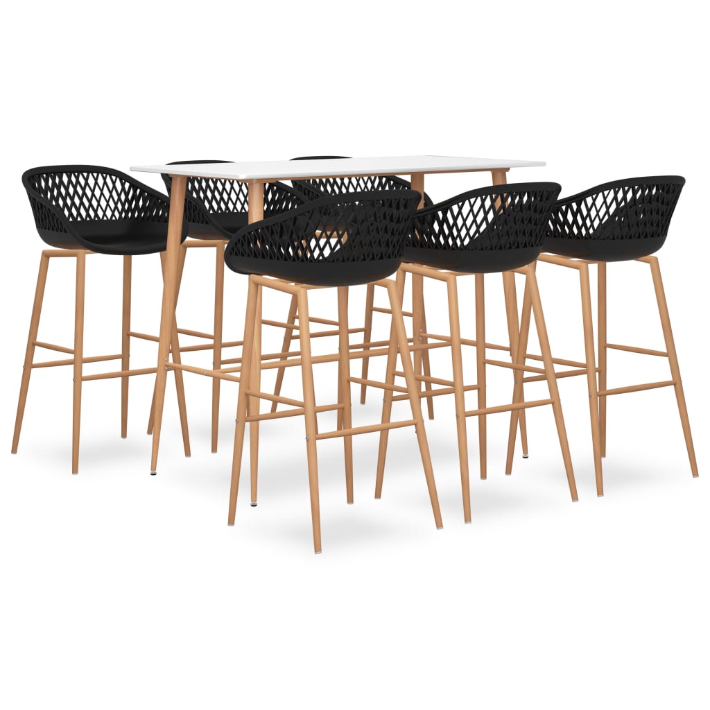 -Delige Barset 7 Wit en zwart