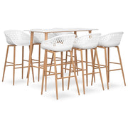 7-piece White Bar Set