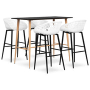 Barset 5-delig zwart wit 120x60x105 cm