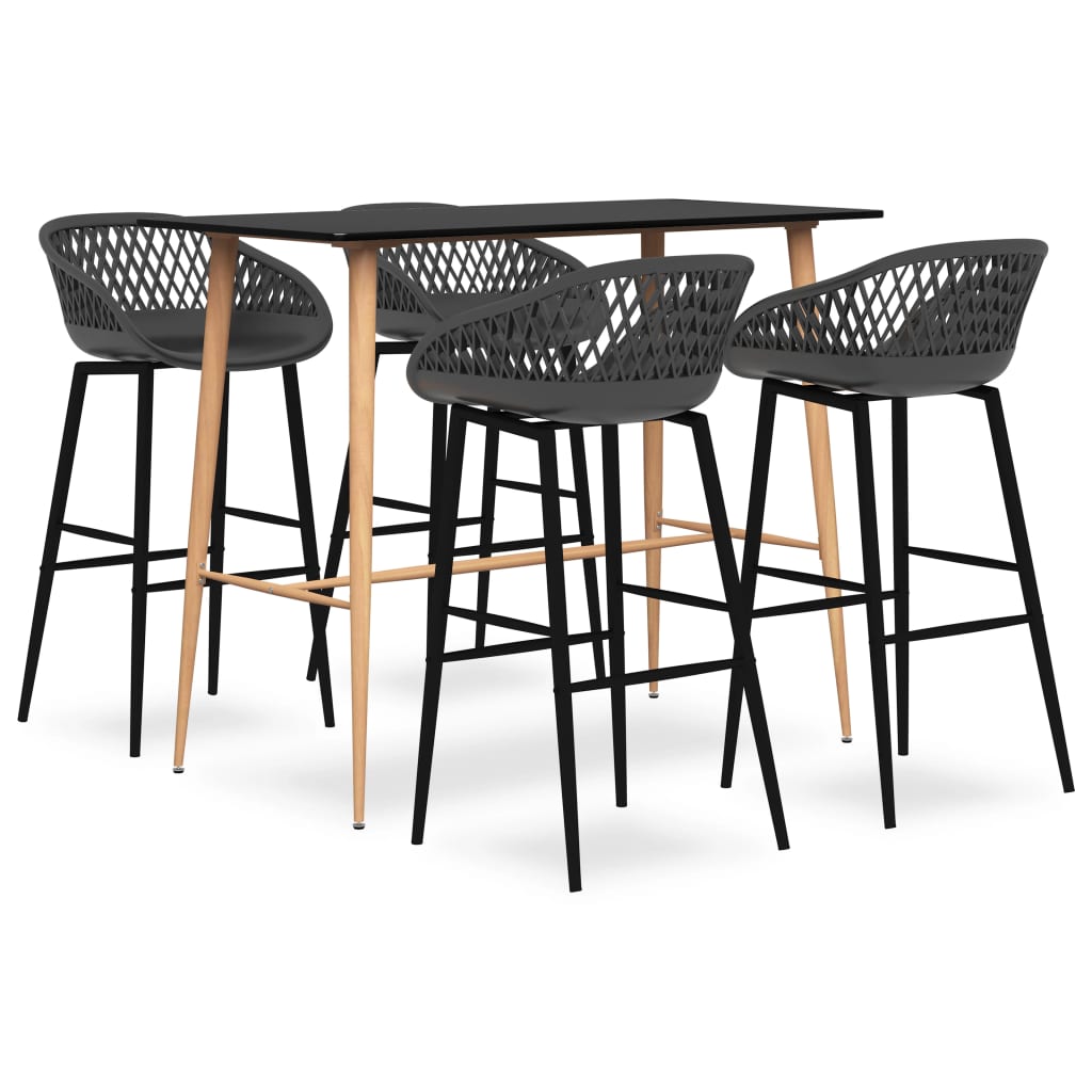 -Delige Barset 5 Zwart en grijs