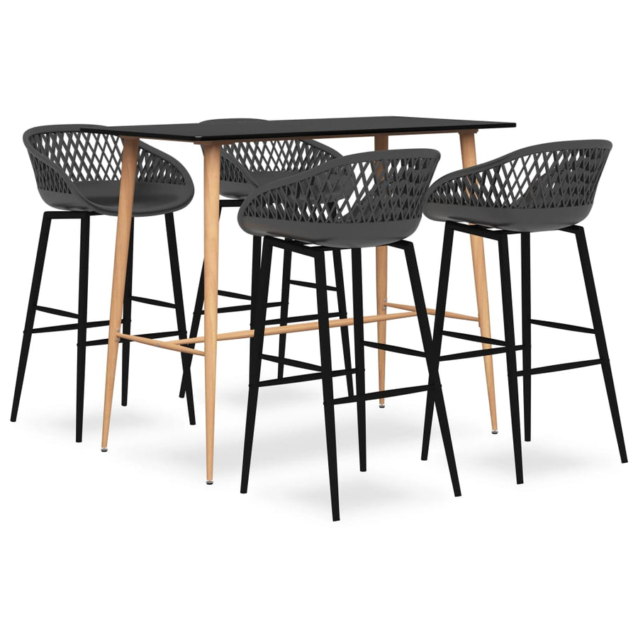 -Delige Barset 5 Zwart en grijs