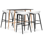 5-Piece Bar Set Black and White