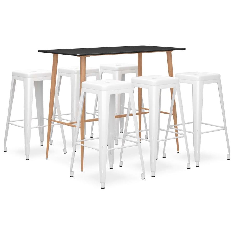 -Delige Barset 7 Zwart en wit