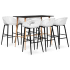 Barset 7-delig zwart wit 120x60x105 cm