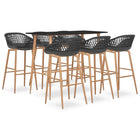 7-piece Bar Set Black and Grey