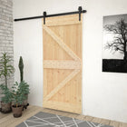 Schuifdeur met beslag 90x210 cm massief grenenhout 1 90 x 210 cm