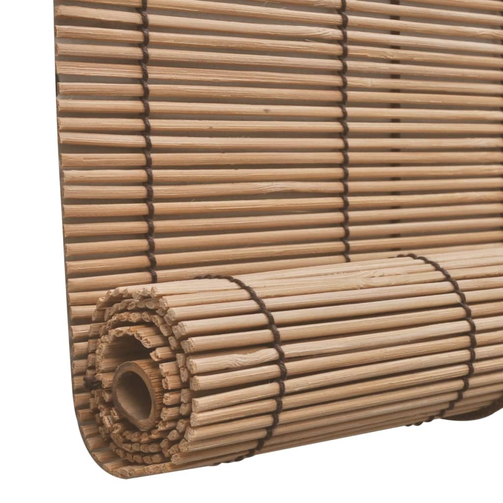 Rolgordijnen 2 St 120X220 Cm Bamboe Bruin