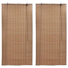 Rolgordijnen 2 St 150X220 Cm Bamboe Bruin