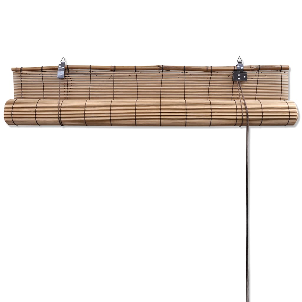 Rolgordijnen 2 St 150X220 Cm Bamboe Bruin